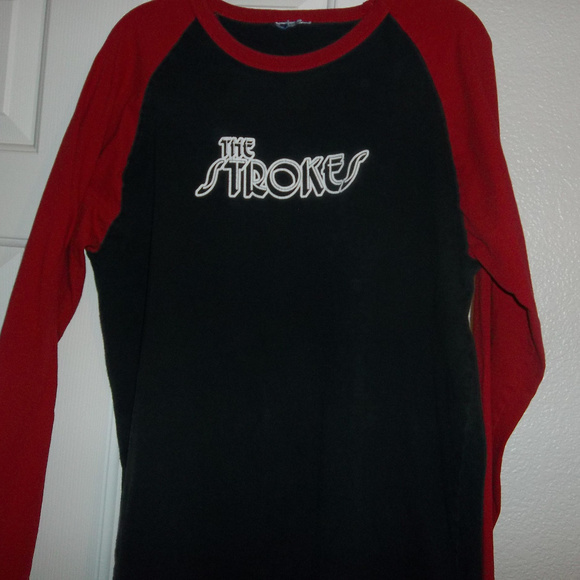 THE STROKES LONG SLEEVE RETRO BASEBALLSTYLE SHIRT
